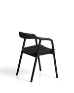 Уличный стул Derile из массива дуба и веревки в черной отделке