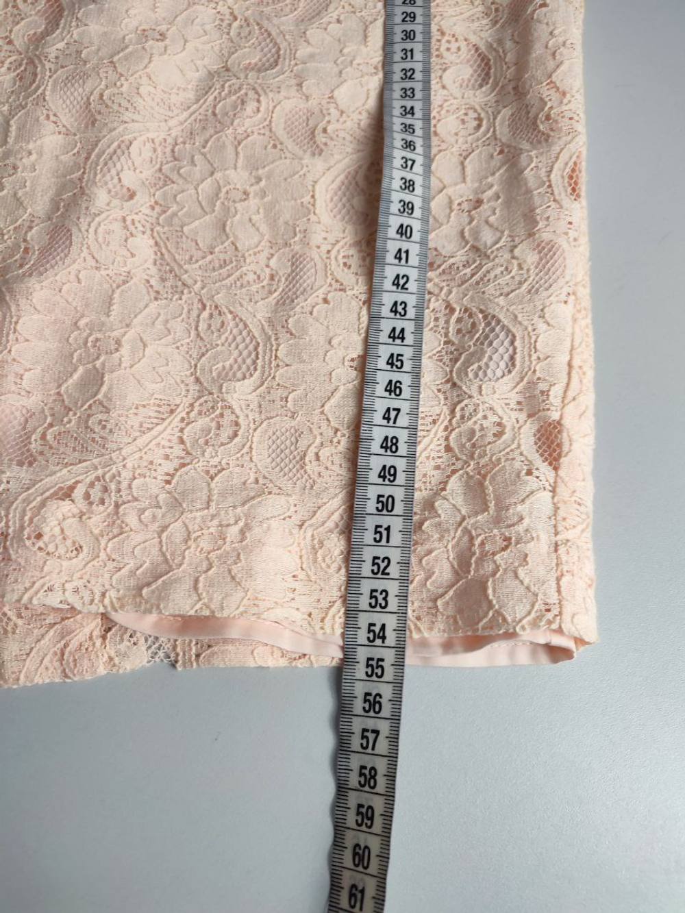 Юбка H&M персикового оттенка ажурная 44 размер