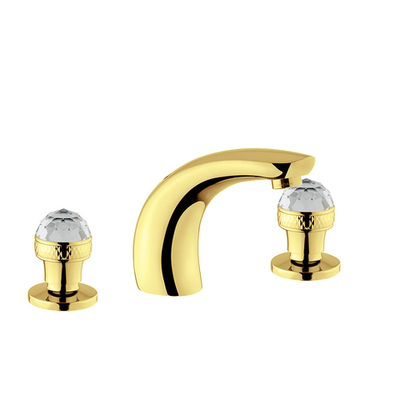 Смеситель для раковины на 3 отв. Migliore Axo Crystal 27114 золото