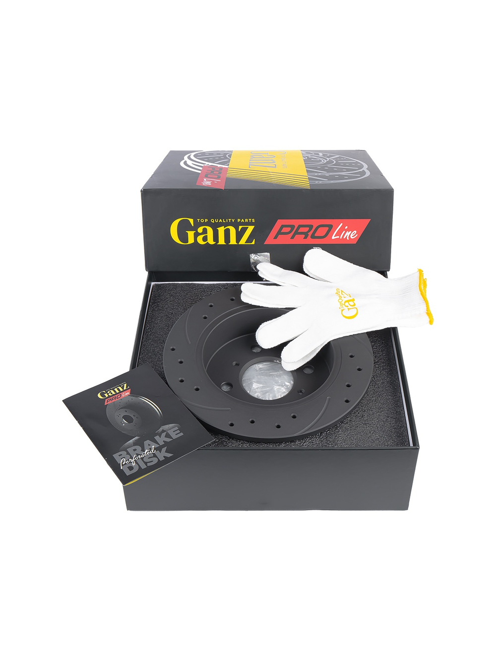 Диск тормозной задний перфорированный PRO-LINE с покрытием комплект HONDA CIVIC VI 1.6VTI/VTEC ->01/JAZZ I/II/III 02-> GANZ GIJ06049S
