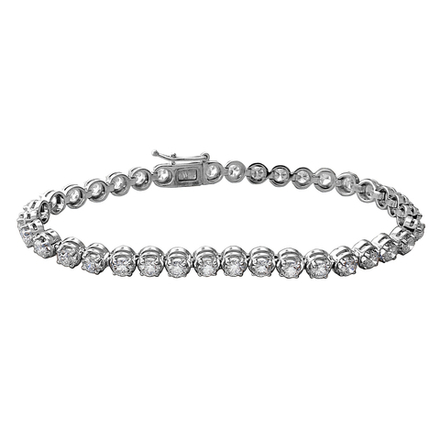 Браслет с бриллиантами  из белого золота JA-B-1Б622674