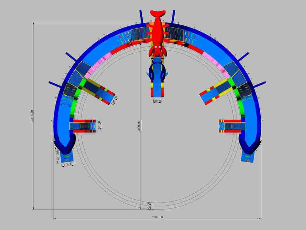 Надувной аквапарк «Аквасфера», без бассейна, 25*22*7,3 м