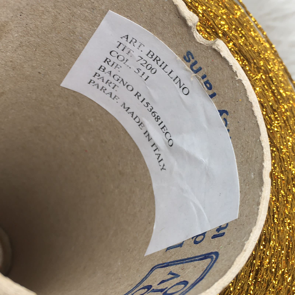 BRILLINO - LANIFICIO dell' OLIVO; 80% вискоза, 20% люрекс; 720м/100гр; col. 511; Есть бобинки: 179 гр