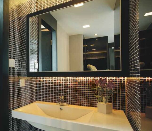 Elada Mosaic. Мозаика HK-12 (327*327*4мм) чёрное золото