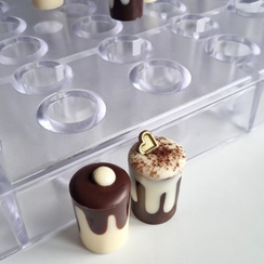 884| Форма для шоколадных изделий "Цилиндр" (275*175мм)