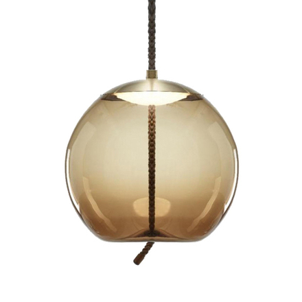 Pendant design lamp  Knot Sfera by Brokis (Cognac)