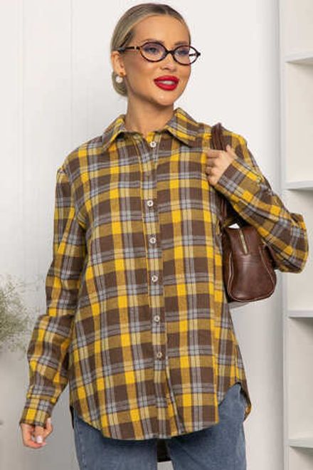 Рубашка Денни (желто-коричневая) Б14135-7М LT Collection