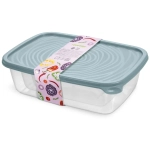 Контейнер прямоугольный «Романо» набор 0,45л; 0,9л; 1,6л серо-голубой С853СГОЛ