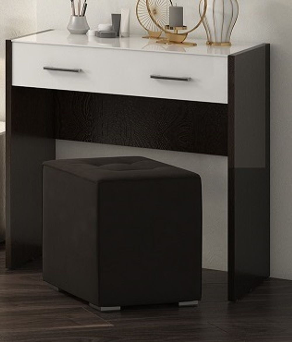 Стол туалетный со стеклом Камея (Венге/Белый глянец), Мелодия сна