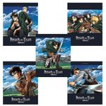 Тетрадь А5 48л. HATBER скоба, клетка, обложка картон, Атака Титанов 3, 48Т5В1, 5шт