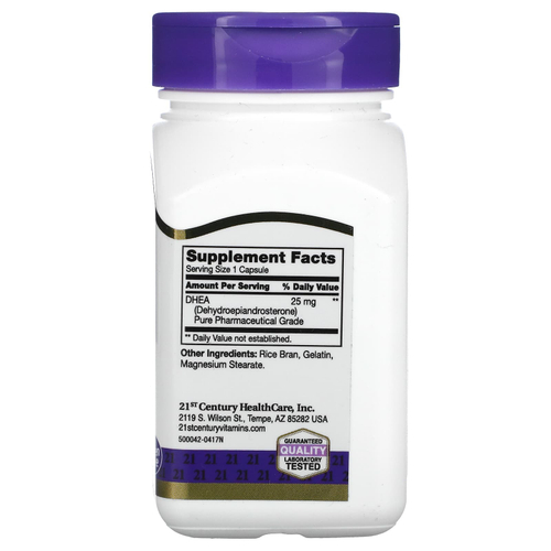 21st Century, ДГЭА, 25 мг, 90 капсул