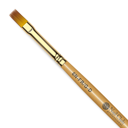 Nail Club 6N-FR/G-D Маникюрная кисть для френча и росписи