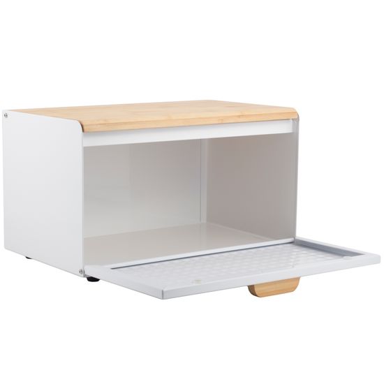 Хлебница Kamille KM 1119 нержавеющая сталь, бамбук