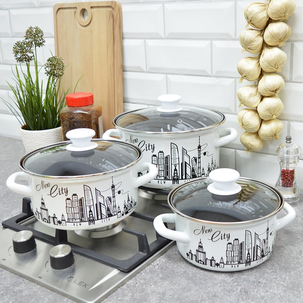 Набор кастрюль "Новый город-1-Экстра"