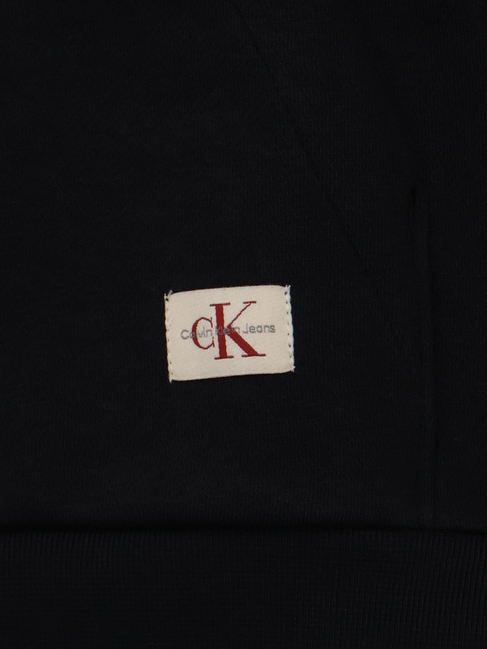 Худи Calvin Klein Monogram Logo Patch Fleece Black Beauty
