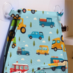 Кармашки для детского сада на липучке. Машинки принт