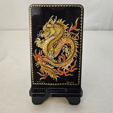 Сувенирная подставка для телефона с росписью Палех "Дракон"