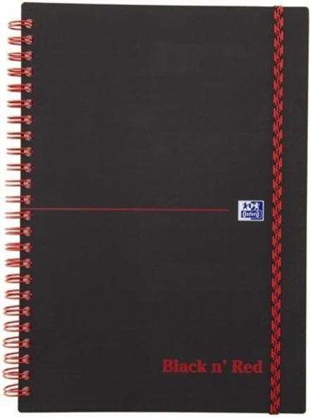 Блокнот Black n' Red A5 (14.8*21см) линейка 70л спираль пластиковая обложка