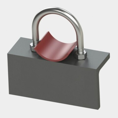 Опора скользящая и неподвижная с хомутом 74 мм 57К-04 ОСТ 34-10-619-93