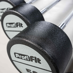 Набор прямых полиуретановых штанг LEVEL (шаг 5 кг, 5 шт) PROFI-FIT 35-55 кг