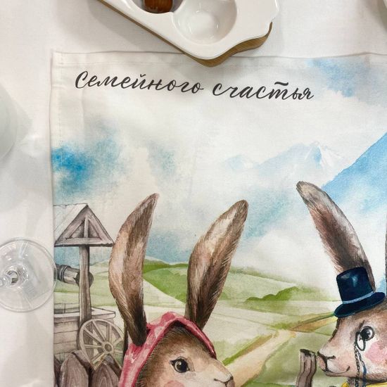 Полотенце «Семейного счастья» 40х73 см, 100% хл, саржа 190 гр/м2