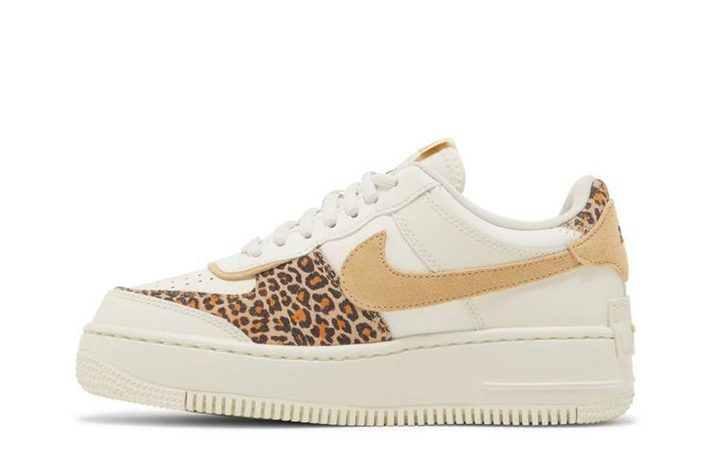 Кроссовки Nike Air Force 1 Low Shadow "Leopard" (Женская размерная сетка)