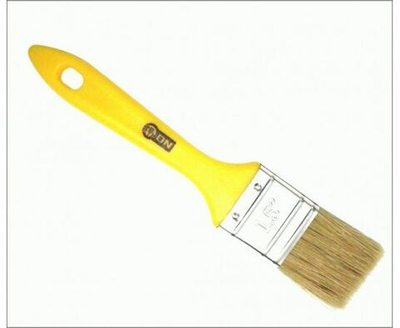 Кисть плоская, натуральная щетина, пластиковая рукоятка, 38мм