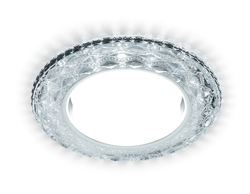 Встраиваемый точечный светильник со светодиодной лентой G288 CH хром/прозрачный GX53+3W(LED WHITE)