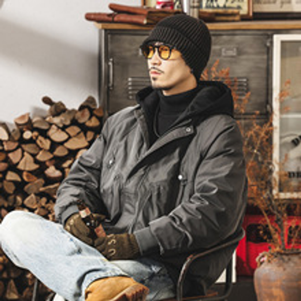 Мужская пуховая куртка из двух частей в стиле американского ретро, зимнее утолщенное пальто с капюшоном из 90% белого утиного пуха, морозостойкое и теплое.