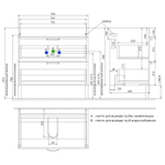 Тумба с умывальником IDDIS Oxford, напольная, 80 см, синий, OXF80N0i95K