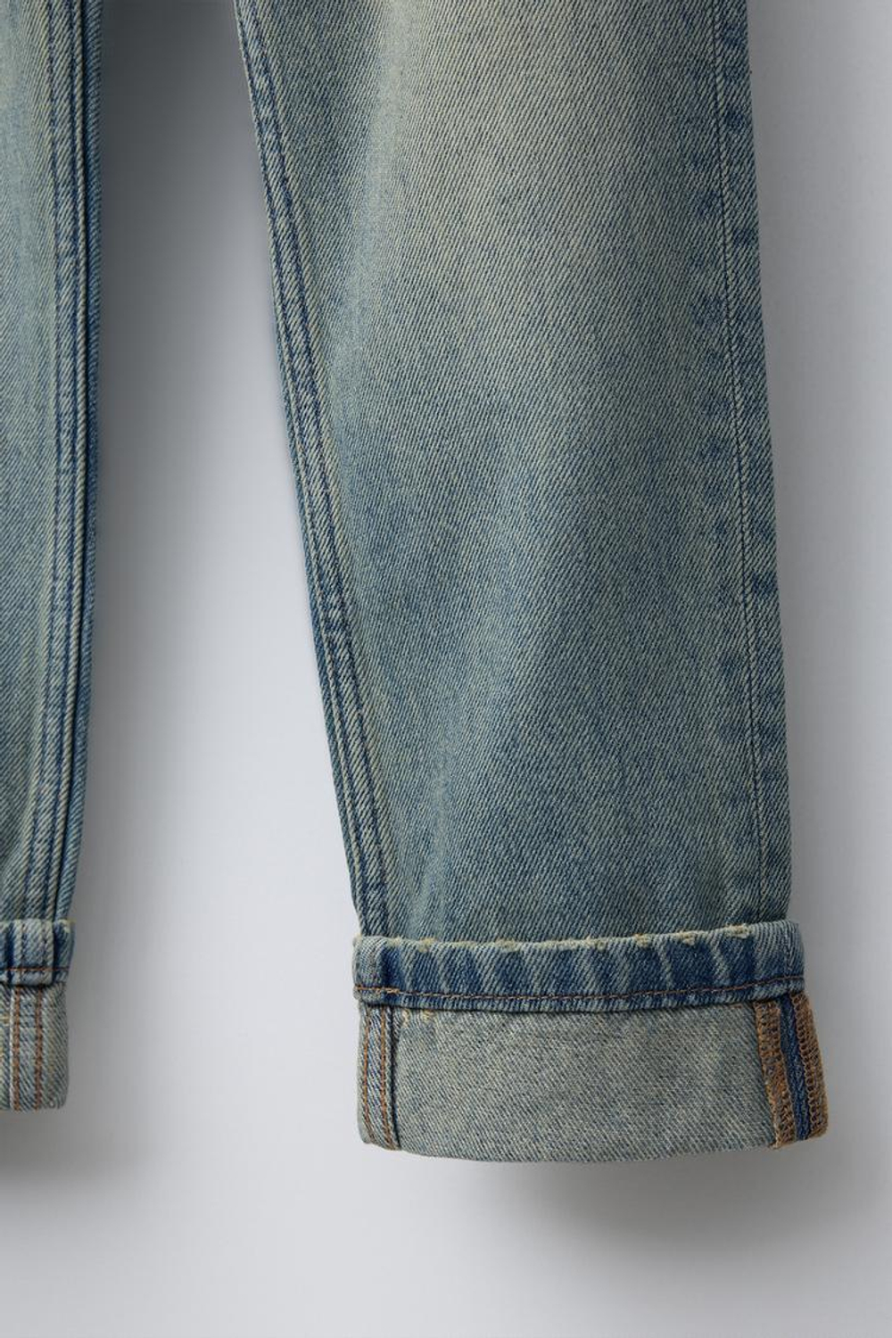 ZARA ДЖИНСЫ ПРЯМОГО КРОЯ, СИНИЙ/ЗЕЛЕНЫЙ