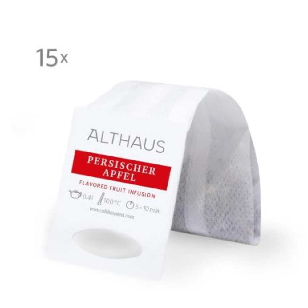 Чайный напиток фруктовый Althaus Persischer Apfel Grand Pack в пакетиках для чайника, 4гр х 15шт