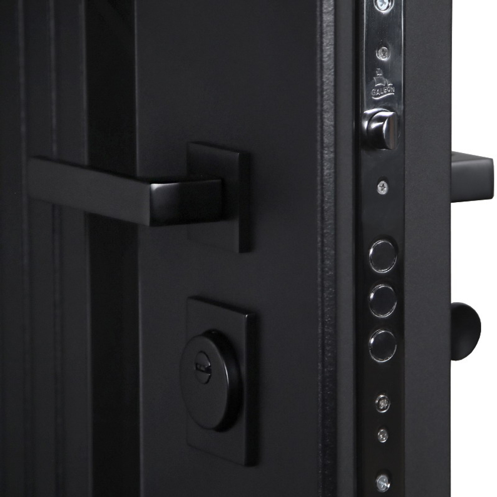 Стальная дверь "Silver" с зеркалом. Заказная модель.