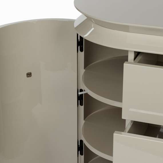 Комод Paula 120х50 см, серый глянец