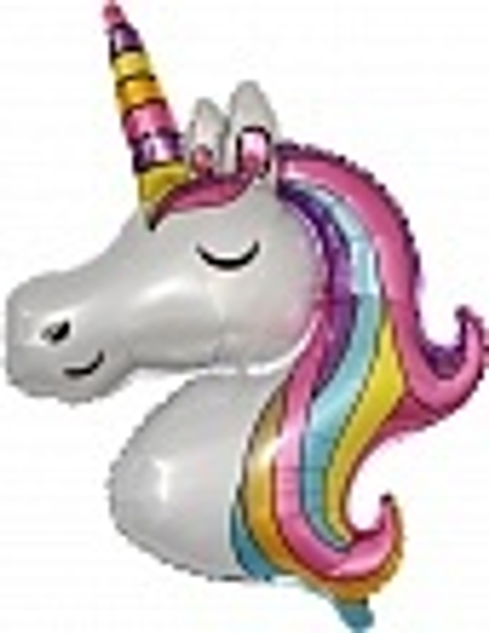 Шар (41""/104 см) Фигура, Голова, Радужный Единорог, 1 шт. Г008 Г009 Г010