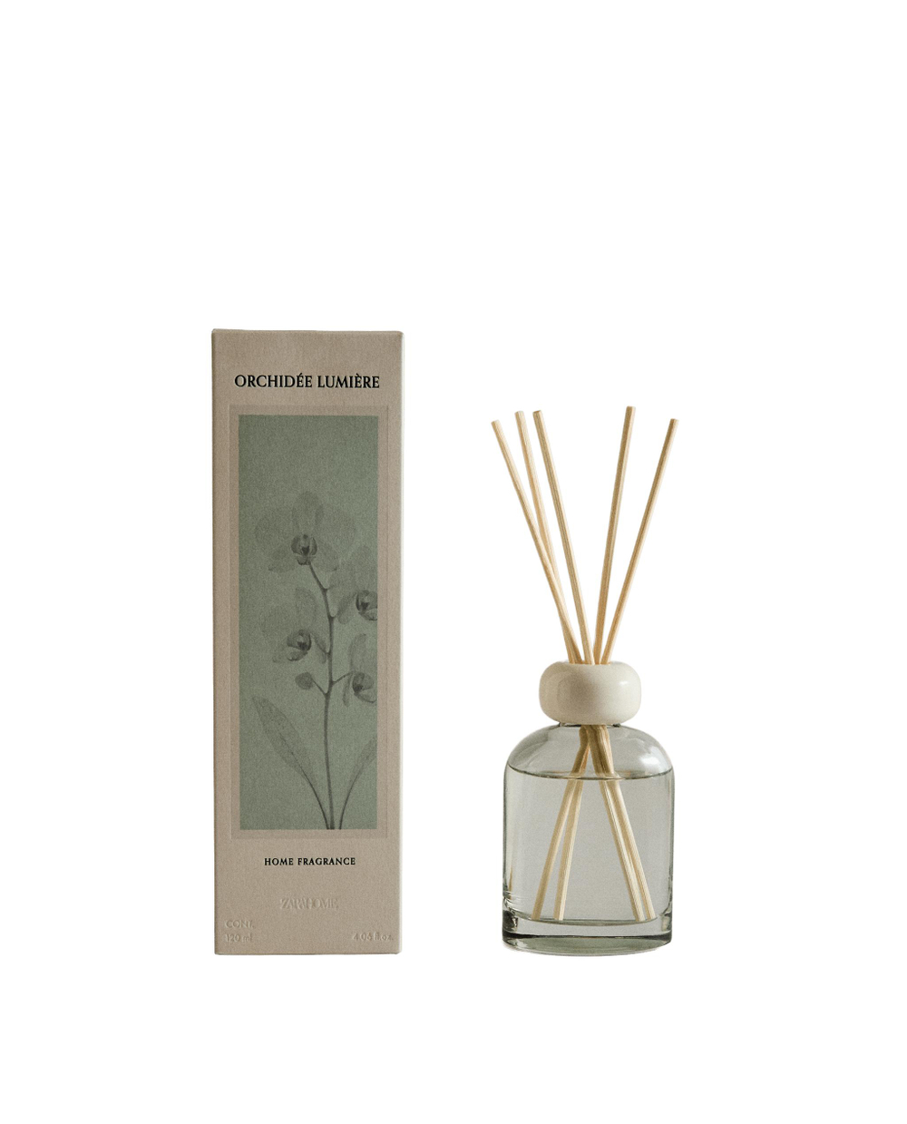 Zara Home Аромадиффузор Orchid e Lumi re 120 мл, тростниковые палочки микадо, аромат цветочный, Розовый