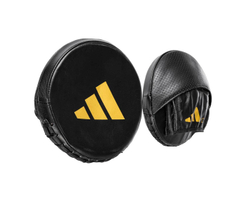 Лапы Speed Disk Punching Mitt Leather черно-золотые adiSDP01