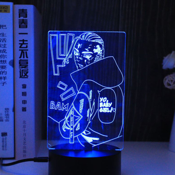 Акриловый светильник на черной подставке "Токийские мстители - Дракен"