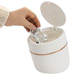 Контейнер, урна, ведерко для мусора с микролифтом НАСТОЛЬНОЕ 2 л, 150х160 мм, белый, BOOMHOUSE (БУМХАУС), 238900