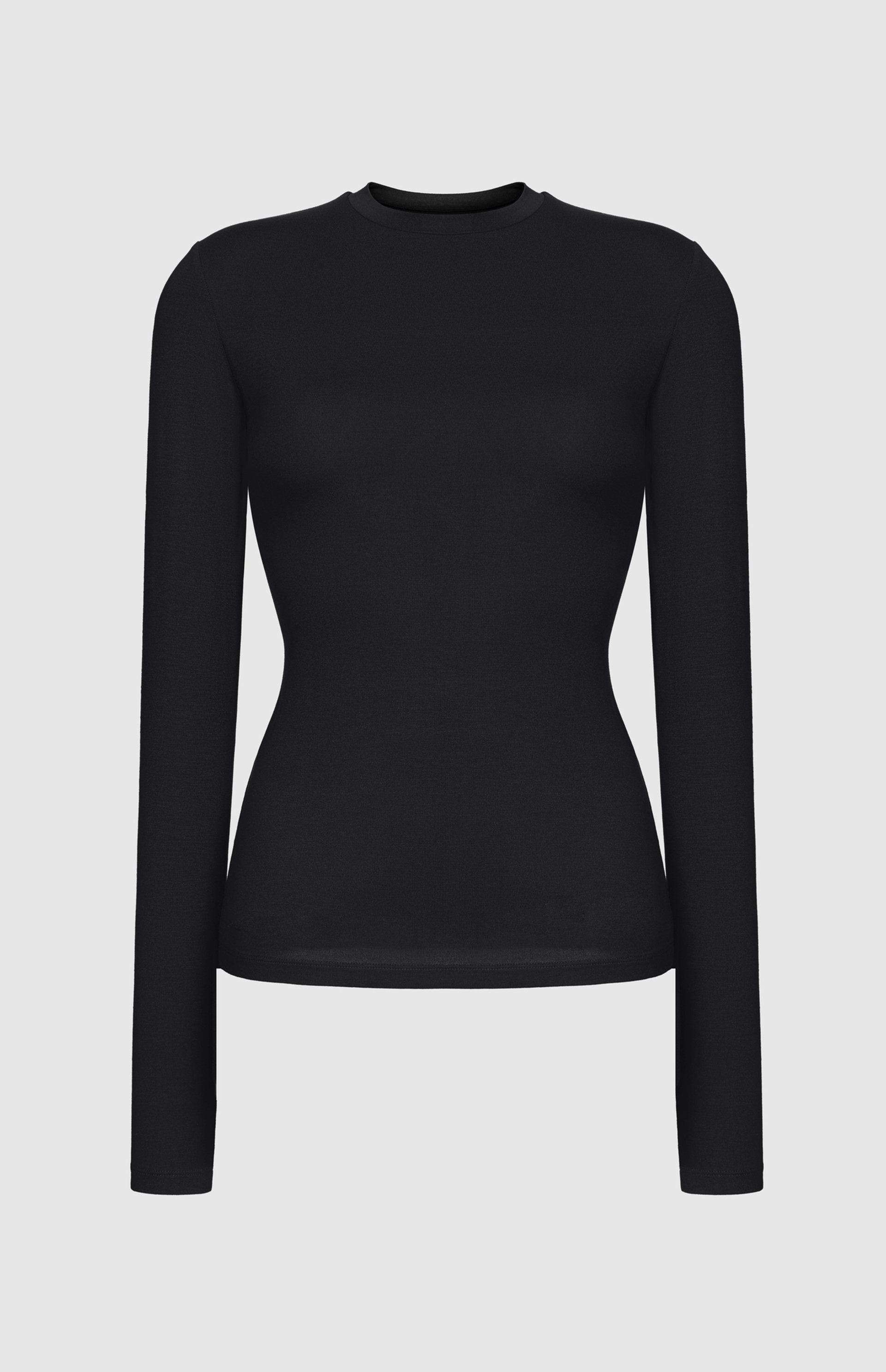 Лонгслив базовый черный