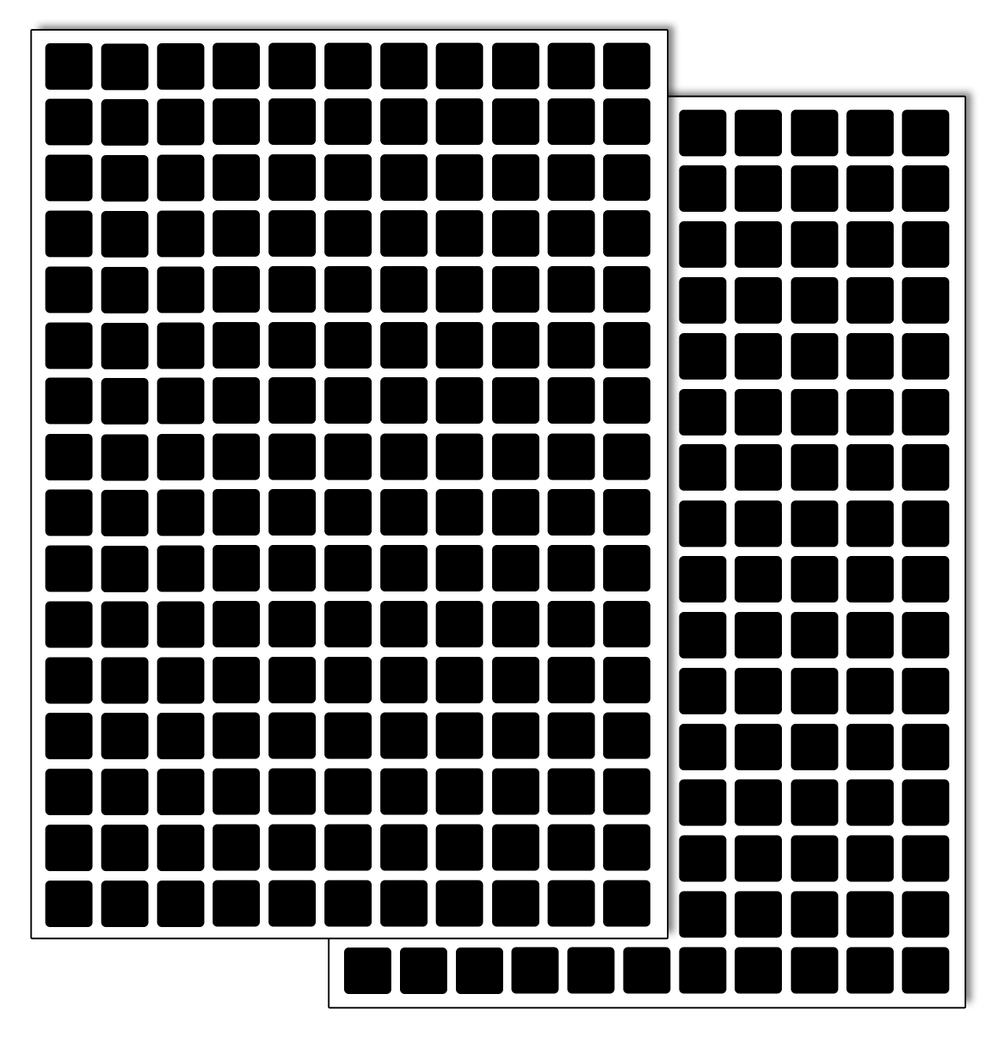 Квадратные виниловые наклейки для маркировки Policomprint М14, 10х10 мм. 352 шт.