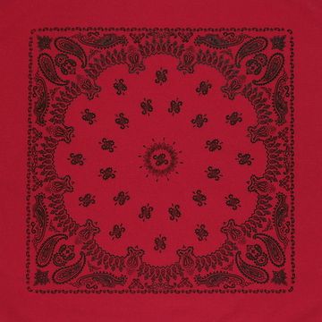 Бандана красная с чёрными огурцами (020)