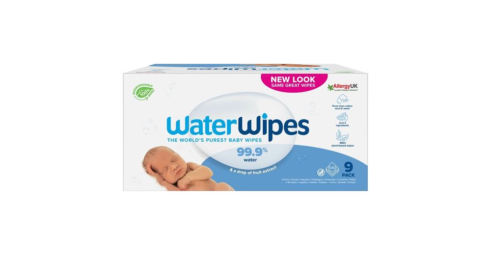 Water Wipes нежные влажные салфетки для детей Baby Wipes 9 Pack