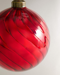 ZARA HOME НОВОГОДНЕЕ УКРАШЕНИЕ «ШАР», КРАСНЫЙ