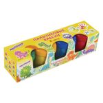 Краски пальчиковые ЮНЛАНДИЯ "ДИНОЗАВРИКИ", 4 цвета по 110 мл, в баночках, ВЫСШЕЕ КАЧЕСТВО, 191338