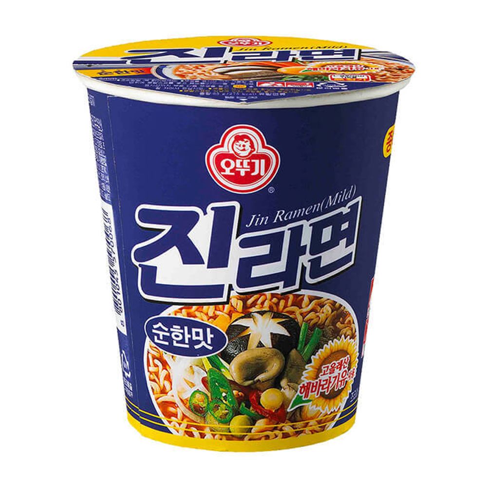 Лапша быстрого приготовления Джин рамен не острая Ottogi Jin Ramen Mild 65 г