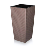 Кашпо "Camellia" ротанг, вставка V= 9л 245*245*285 серо-коричневый