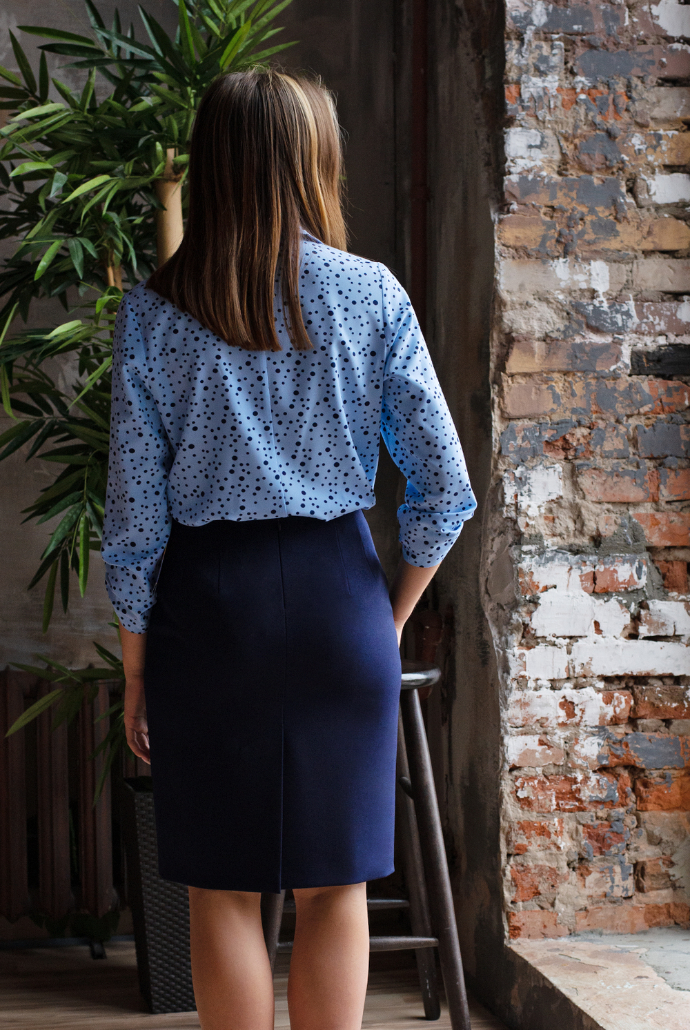 Юбка карандаш 2605ЛП, чернильный #70Чер012605ЛП