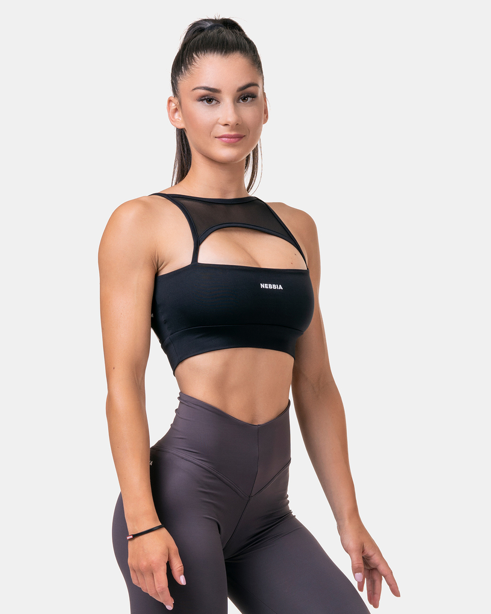 Женский топ NEBBIA Classic HERO Cut-Out Sports bra 579 Black