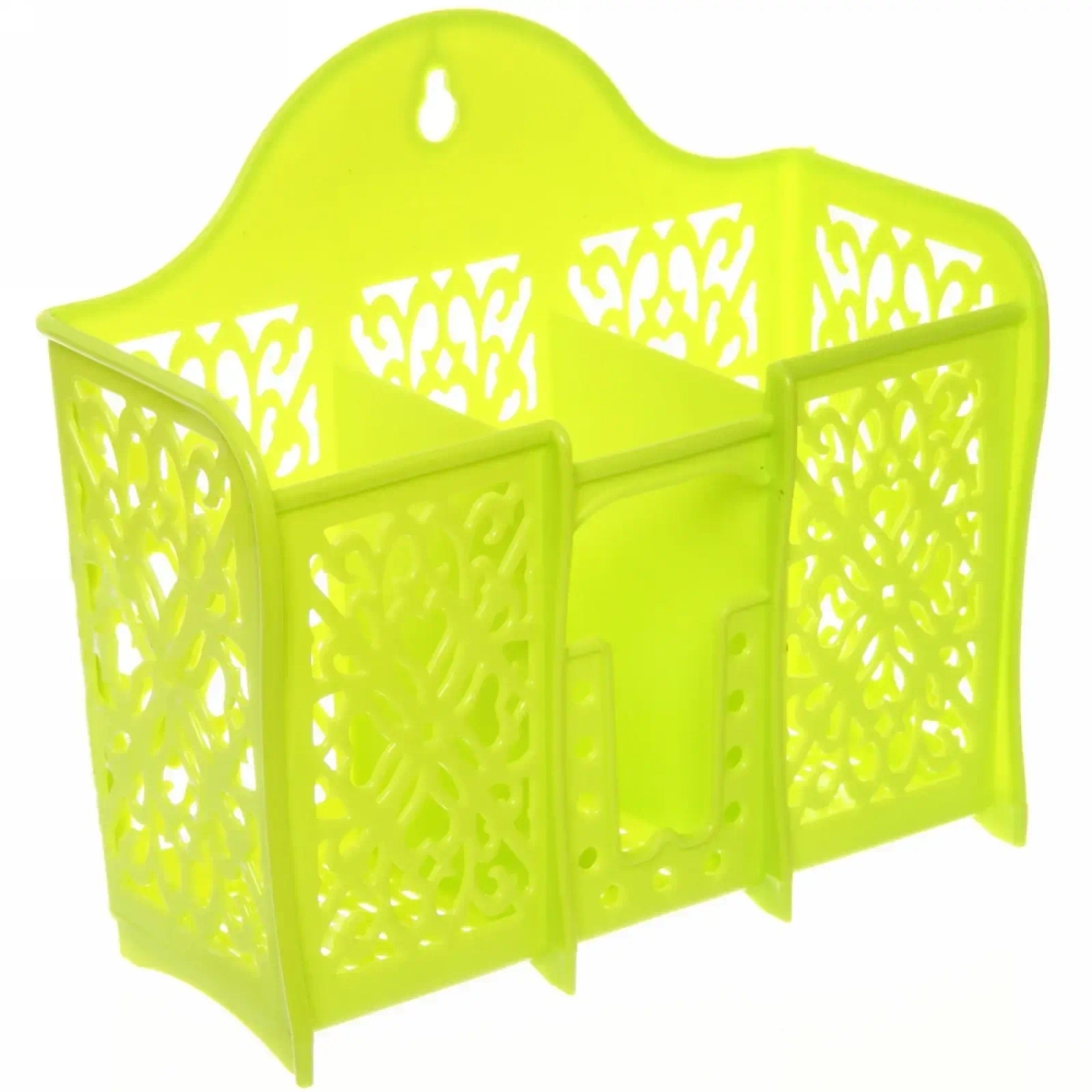 Подставка для столовых приборов «Ажур» 18*17*8см пластиковая,3секции